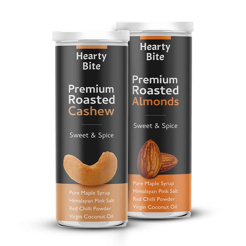 Premium Roasted Cashew Almond Combo (Sweet & Spice) - 100g+110g